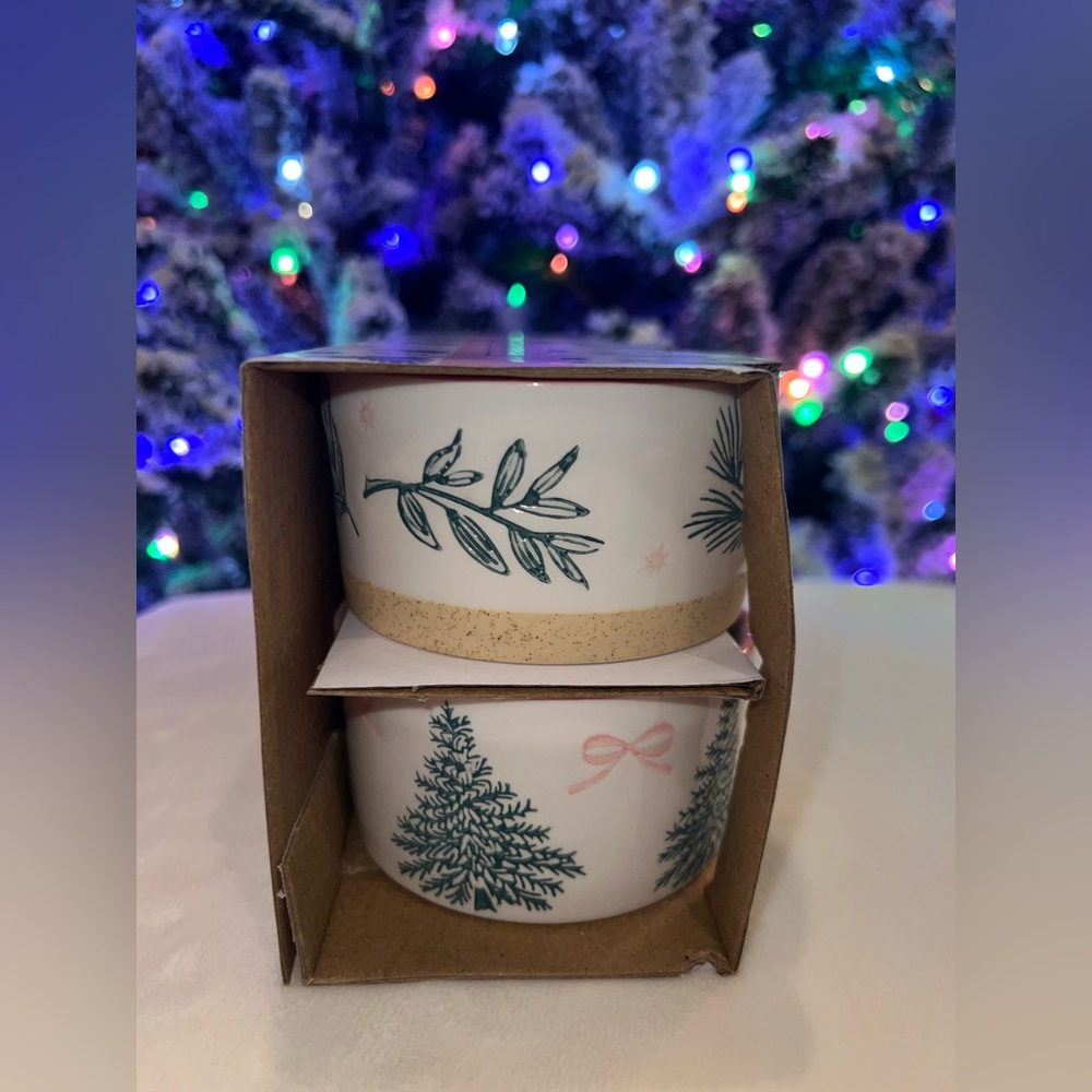 Holiday Tree Ramekin Set of 4 | Oven Safe | New in Box - Picture 4 of 5